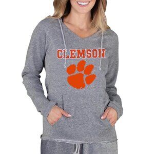 Clemson Tigers Women's Lightweight Terry Pullover Hoodie - Gray - S